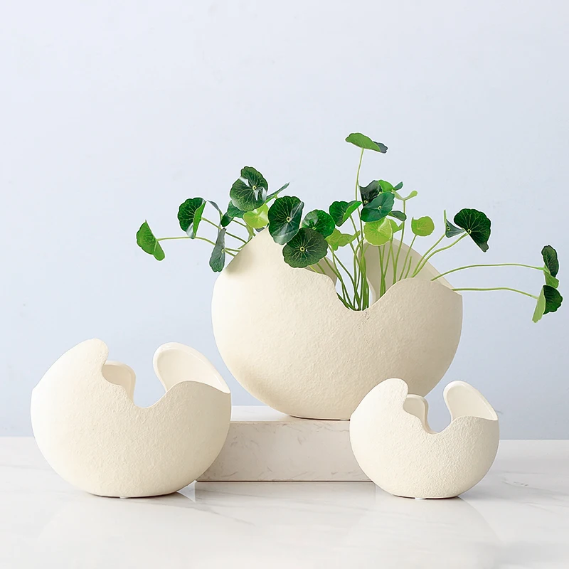 

Vases Nordic Modren Ceramic White Home Decor Living Room Decoration Eggshell сађэки для инеѬеѬа для доманего инеѬеѬа